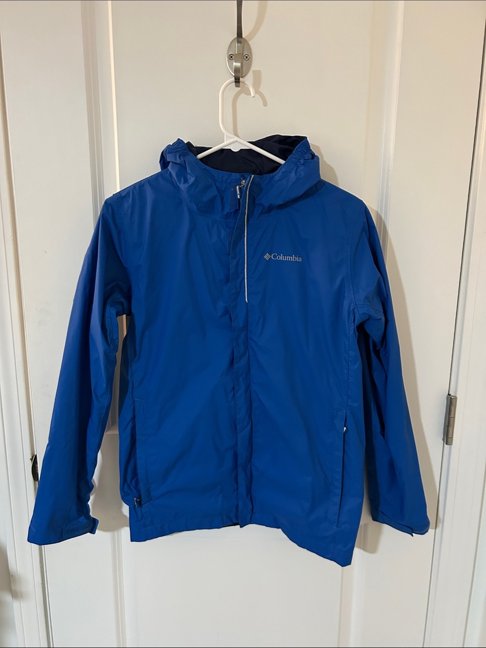 Columbia Royal Blue Hooded Shell Jacket